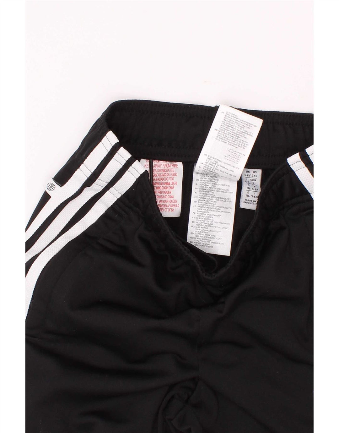 Adidas Boys Tracksuit Trousers Joggers 5-6 Years Black Polyester