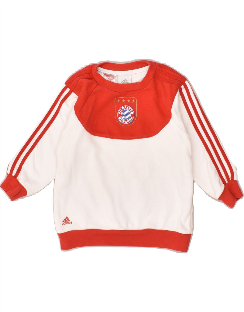 ADIDAS Boys Sweatshirt Jumper 2-3 Years Red Colourblock Cotton | Vintage Adidas | Thrift | Second-Hand Adidas | Used Clothing | Messina Hembry 