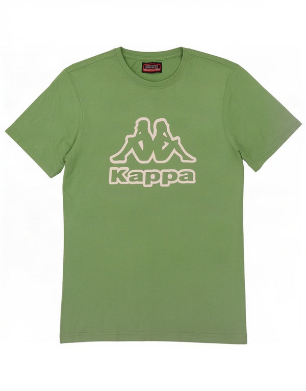 Kappa Mens Graphic T-Shirt Top Medium Green Cotton