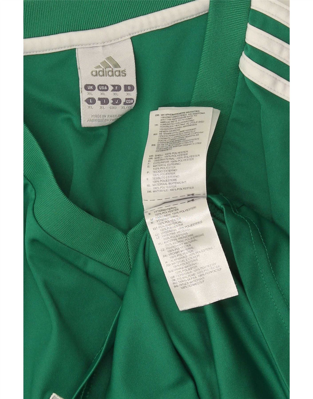 Adidas Mens T-Shirt Top XL Green Polyester