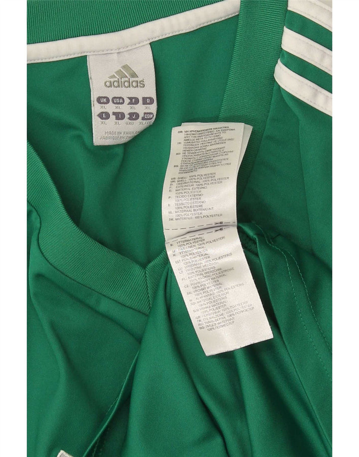 Adidas Mens T-Shirt Top XL Green Polyester