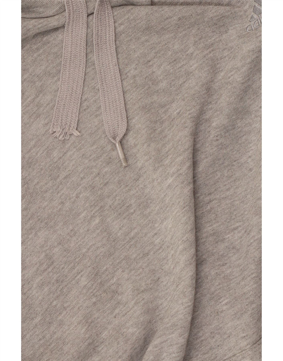 Adidas Mens Hoodie Jumper Medium Grey Flecked Cotton