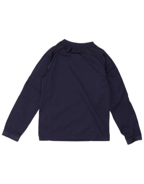 Puma Boys Top Long Sleeve 9-10 Years Navy Blue Polyester
