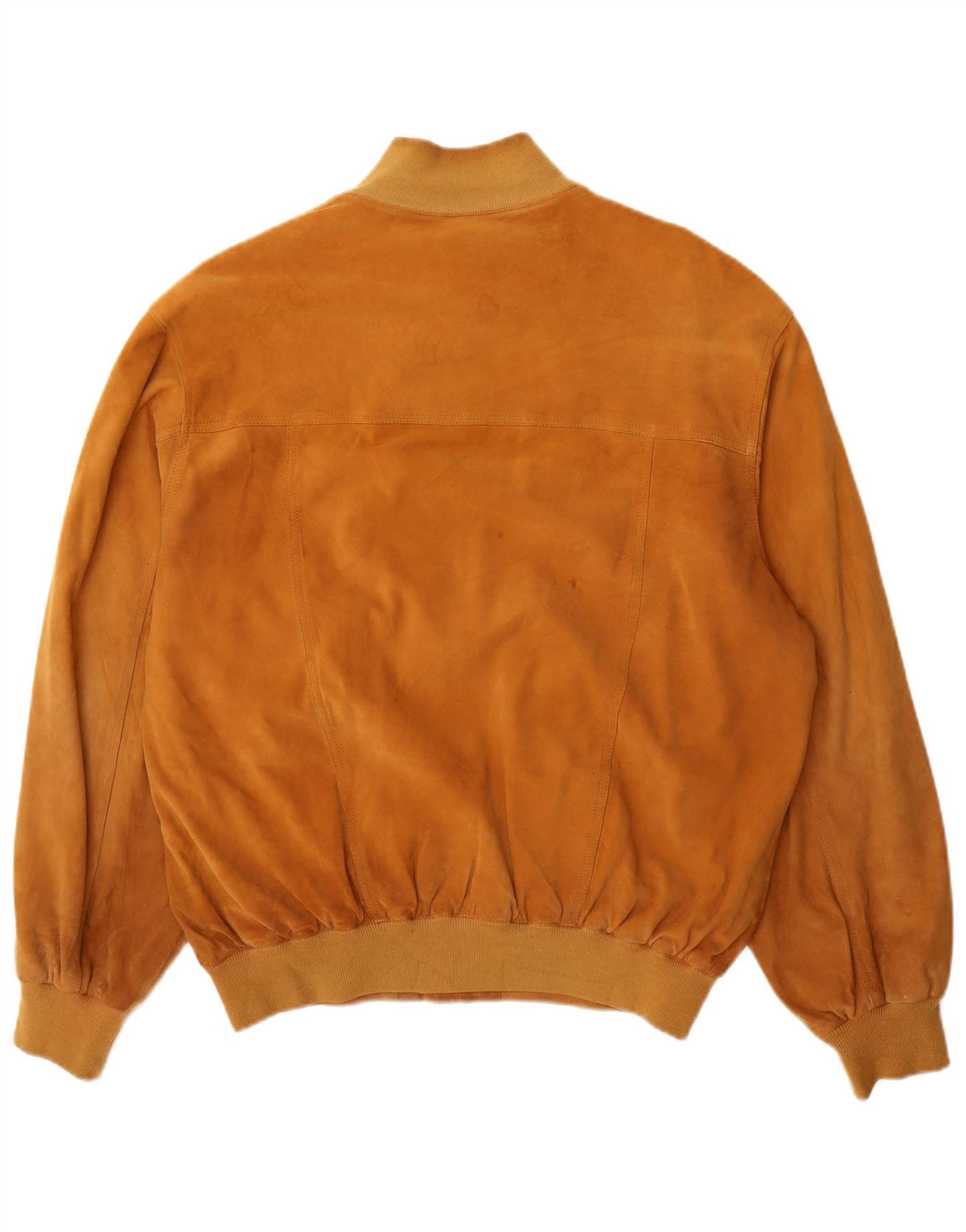 Luca D'altieri Mens Suede Bomber Jacket IT 50 Large Beige Leather