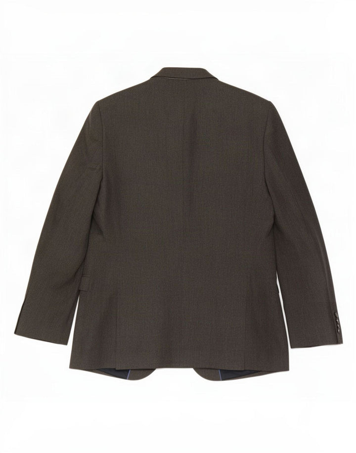 Marks & Spencer Mens 2 Button Blazer Jacket UK 42 Large Grey Polyester