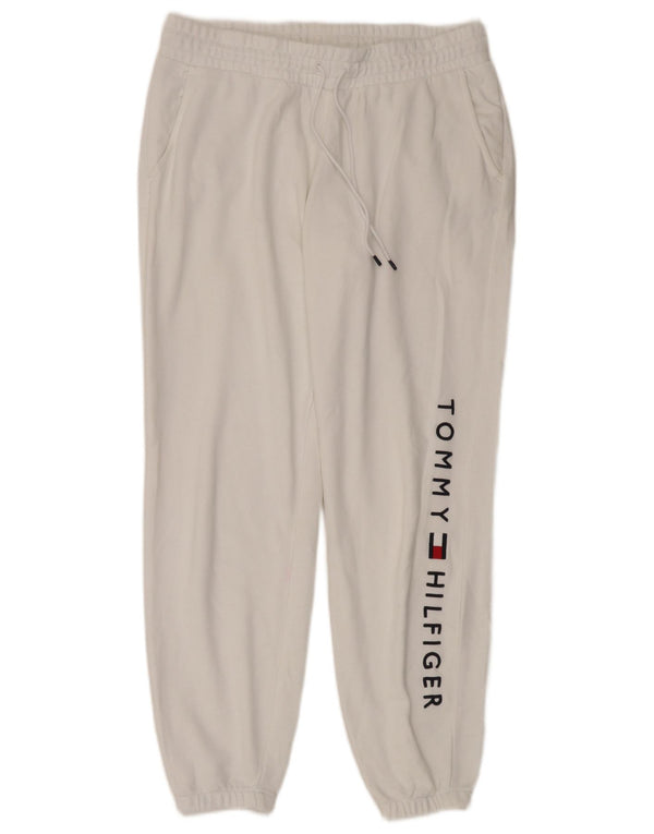 Tommy Hilfiger Womens Graphic Tracksuit Trousers Joggers UK 12 Medium White