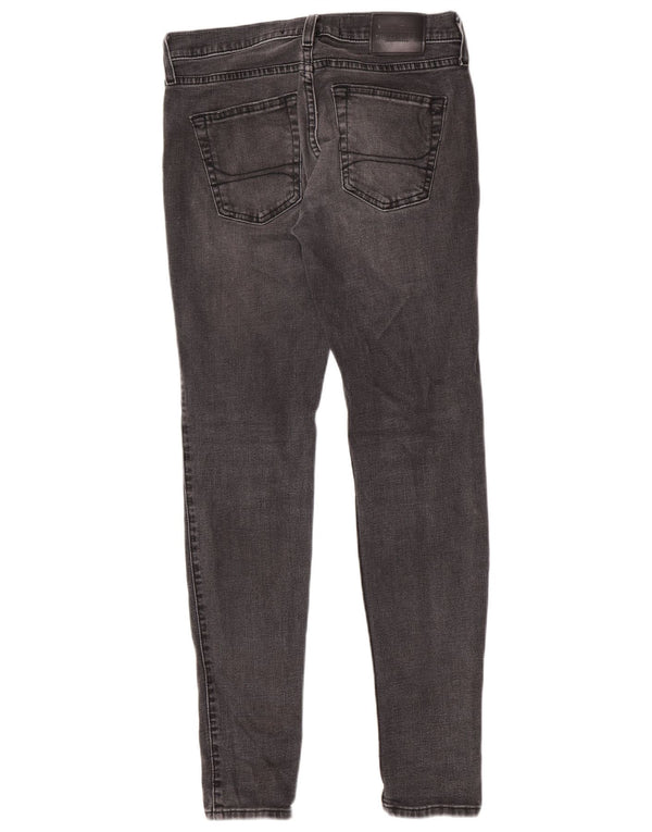 Hollister Mens Super Skinny Jeans W30 L32 Grey Cotton