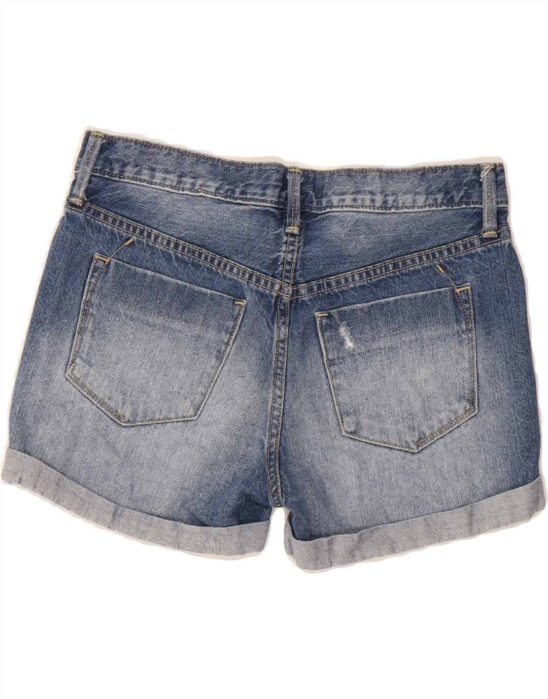 MOSSIMO Womens Boyfriend Distressed Denim Shorts US 00 2XS W30 Blue Vintage Mossimo and Second-Hand Mossimo from Messina Hembry 
