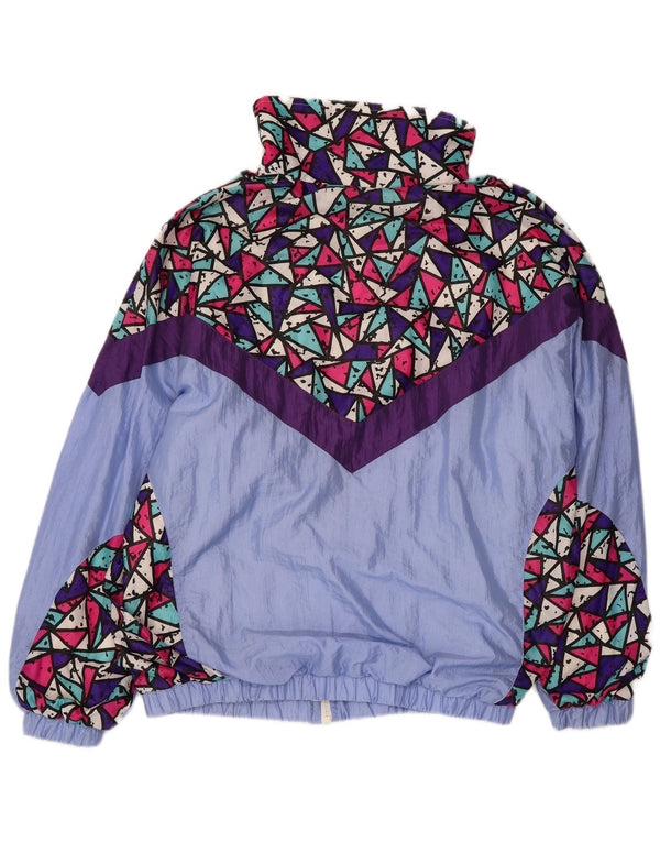 SPORTFUL Womens Tracksuit Top Jacket IT 46 Large Purple Geometric