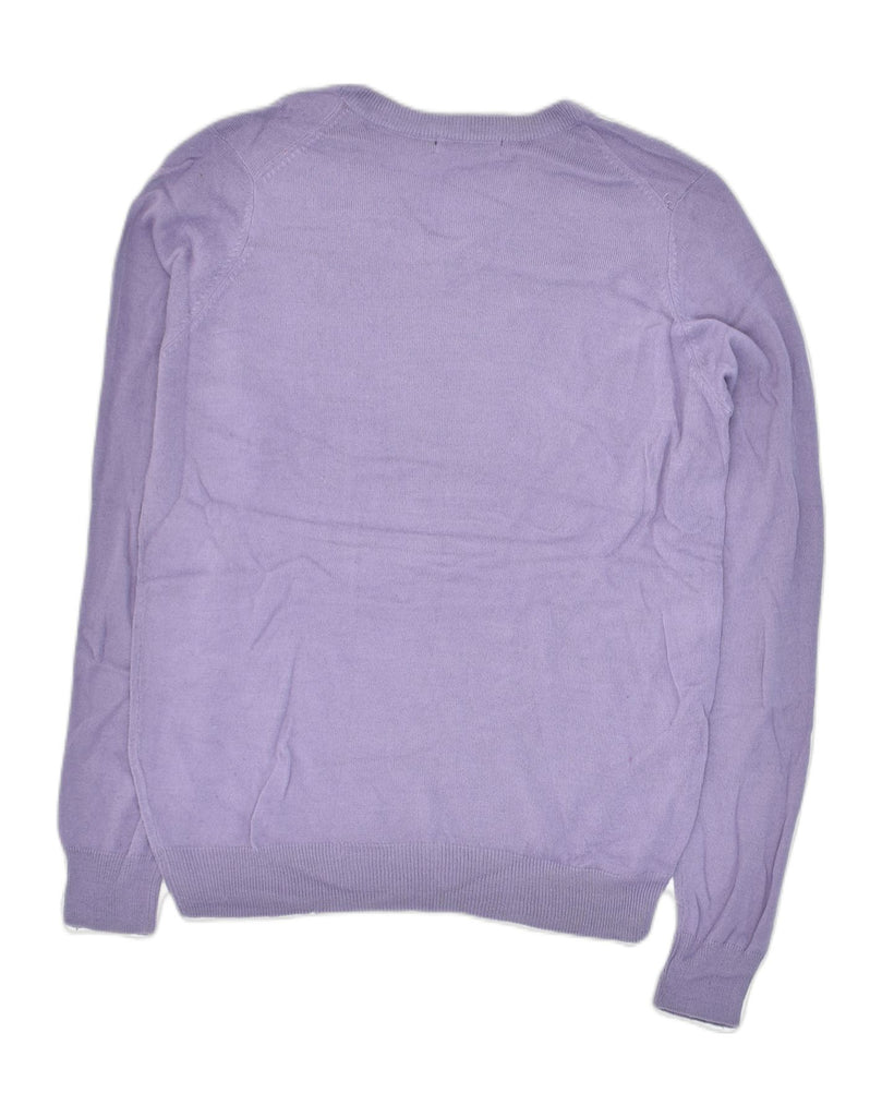 JAMES PRINGLE Mens V-Neck Jumper Sweater Small Purple Acrylic | Vintage James Pringle | Thrift | Second-Hand James Pringle | Used Clothing | Messina Hembry 