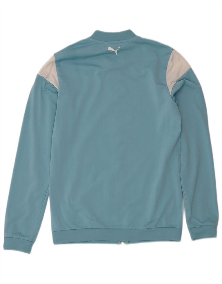 Puma Boys Graphic Tracksuit Top Jacket 15-16 Years Blue Colourblock