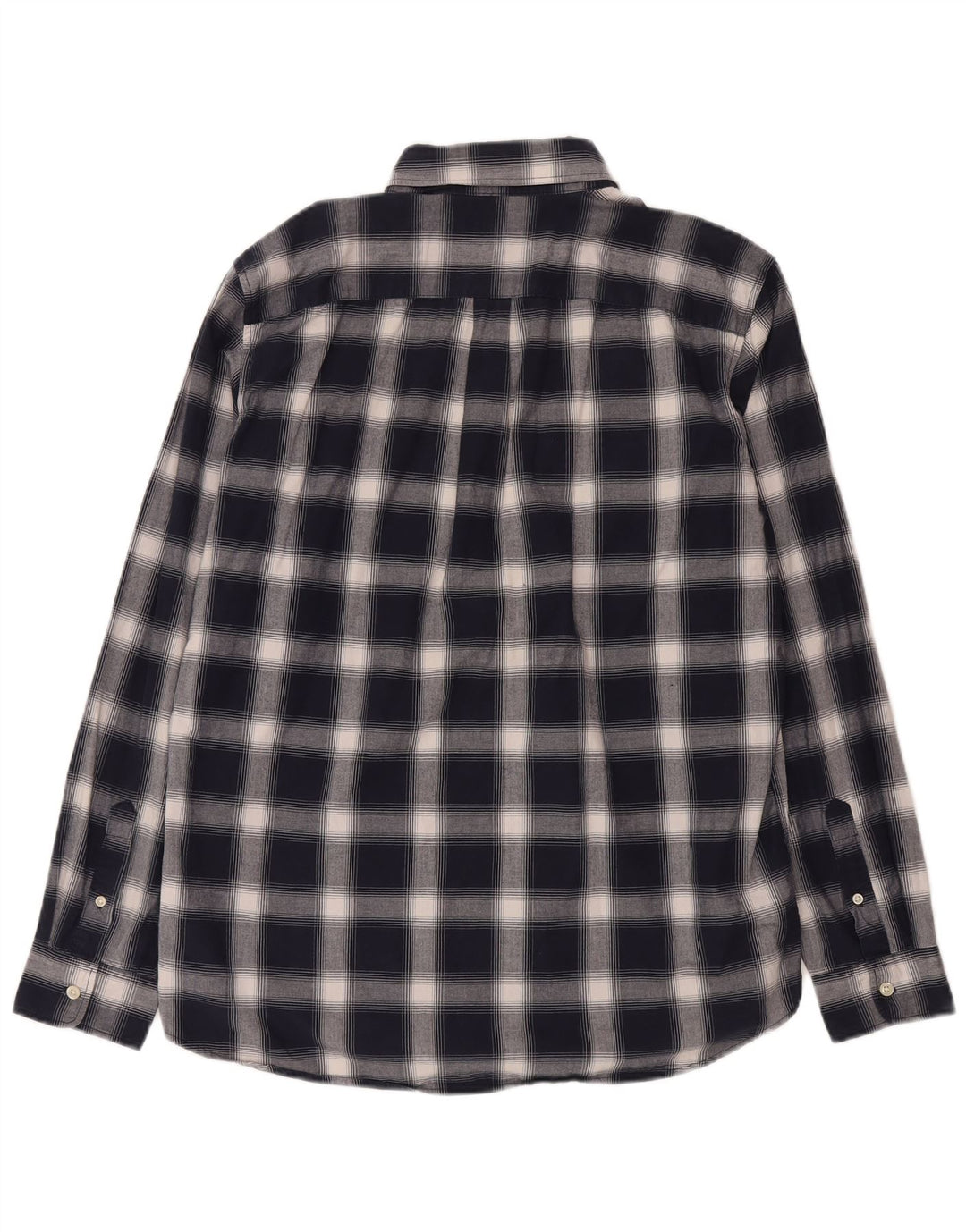 Gap Mens Standard Fit Shirt Large Navy Blue Check Cotton