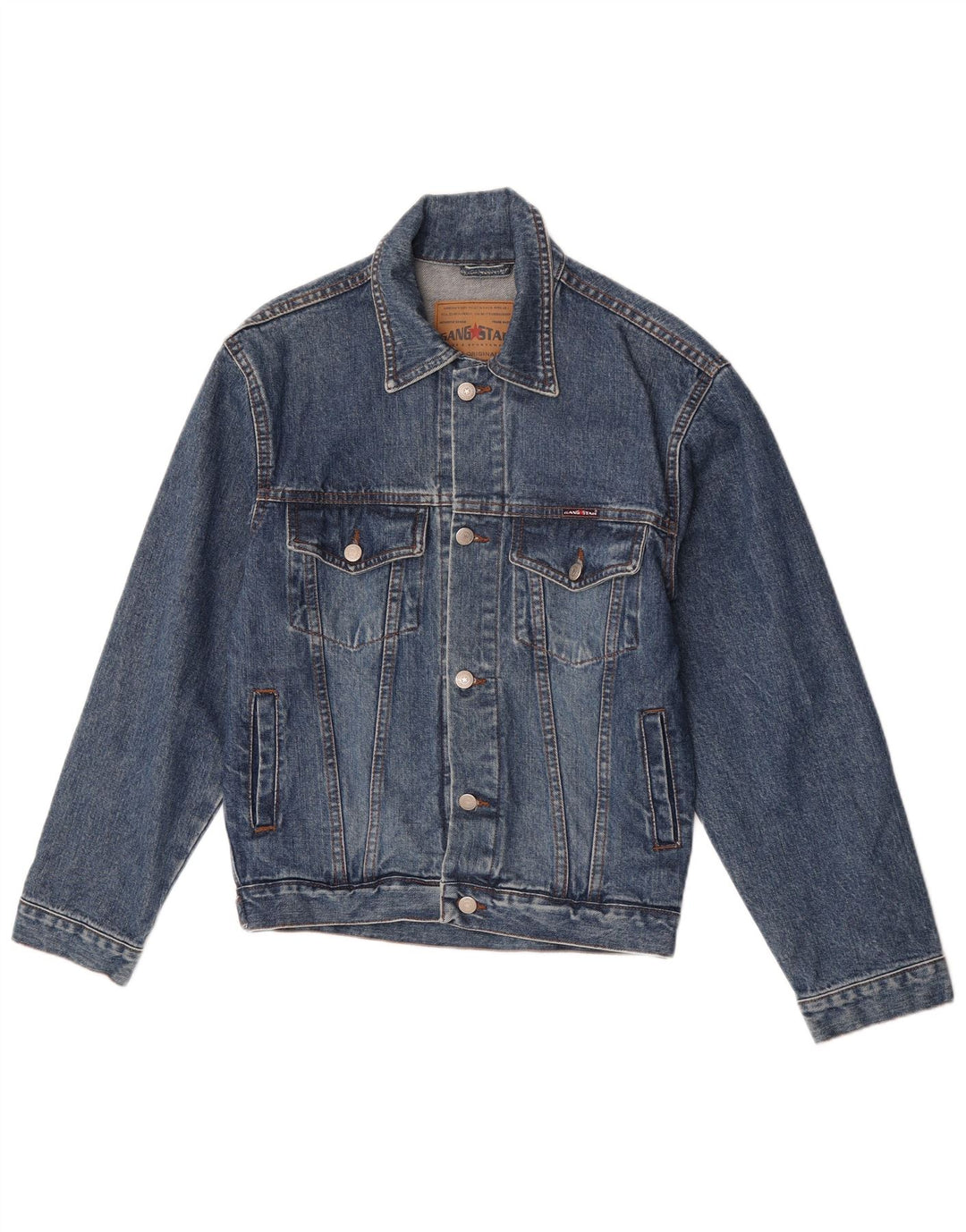 Vintage Womens Denim Jacket UK 10 Small Blue