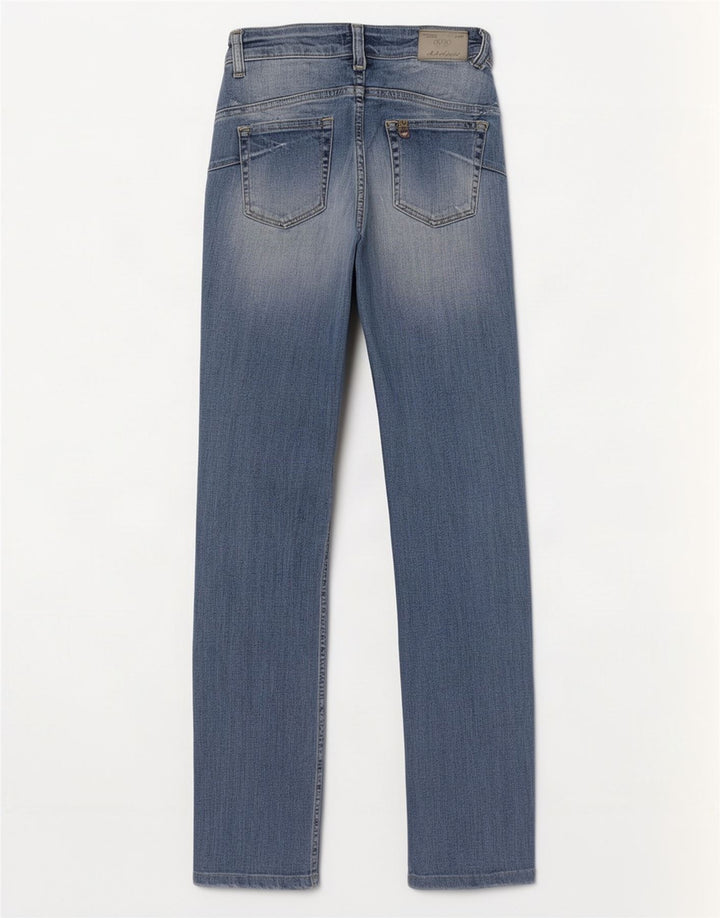 Liu Jo Womens Low Waist Straight Jeans W27 L30 Blue