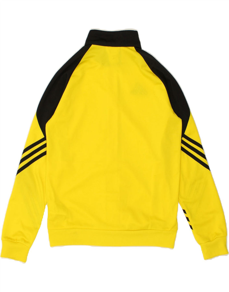 ADIDAS Boys Zip Hoodie Sweater 13-14 Years XL Yellow Colourblock Polyester | Vintage Adidas | Thrift | Second-Hand Adidas | Used Clothing | Messina Hembry 