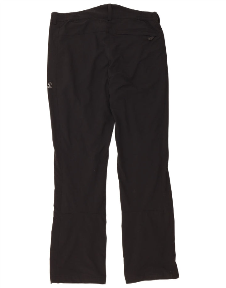 JACK WOLFSKIN Mens Straight Windbreaker Trousers Large W35 L35 Black