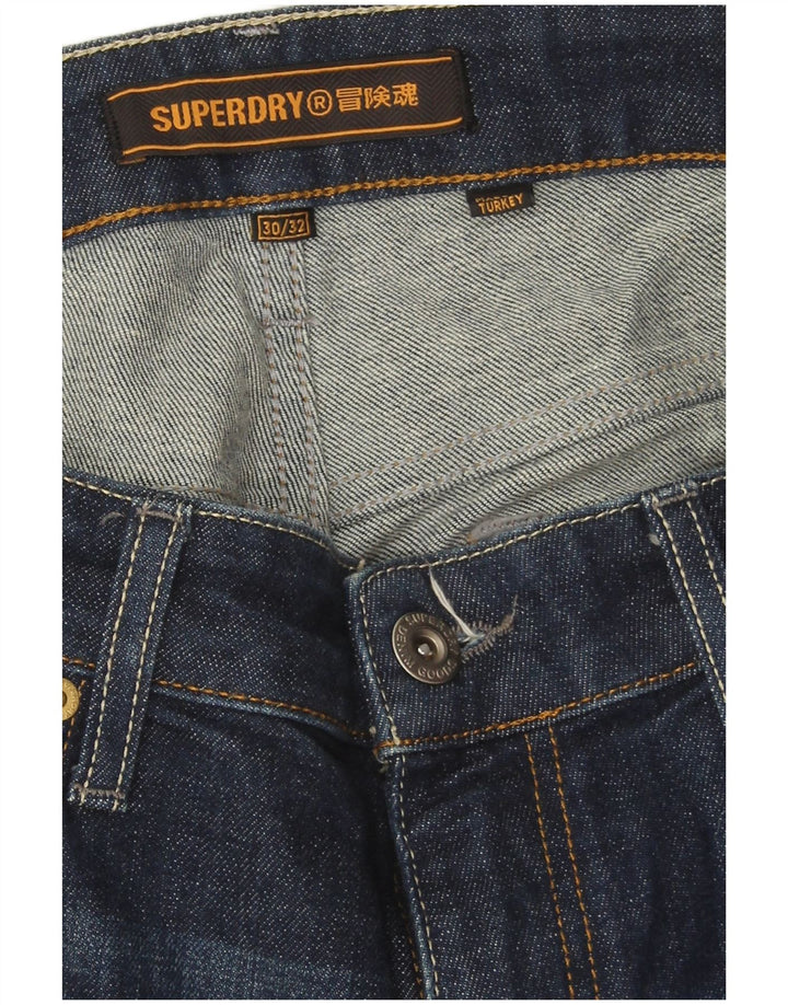 Superdry Mens Slim Jeans W30 L32 Blue Cotton