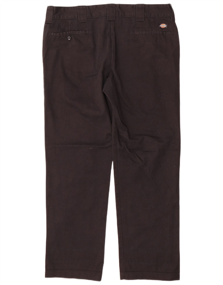 Dickies Mens Slim Straight Chino Trousers W38 L32 Black Polyester