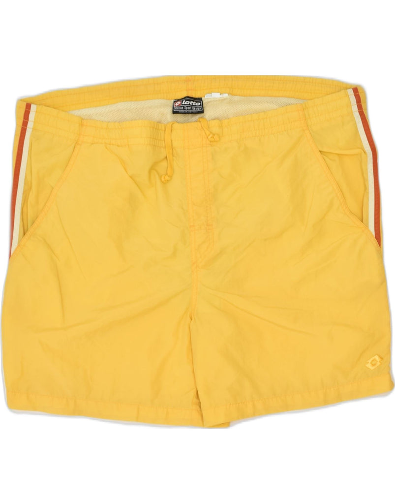 LOTTO Mens Swimming Shorts 2XL Yellow | Vintage | Thrift | Second-Hand | Used Clothing | Messina Hembry 