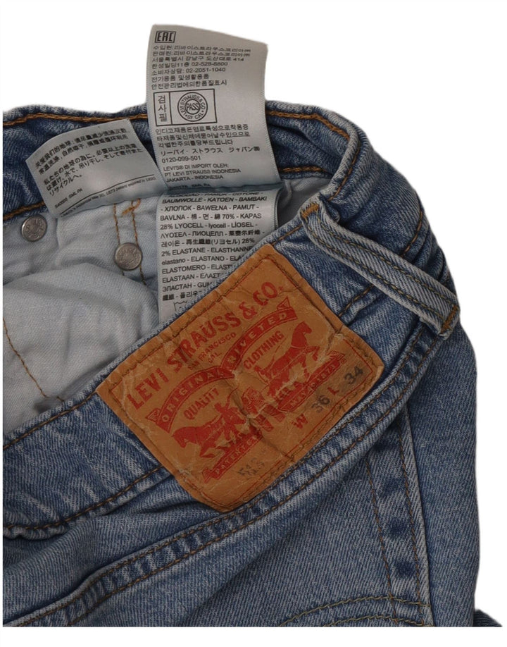 Levi's Mens 516 Straight Jeans W36 L34 Blue Cotton