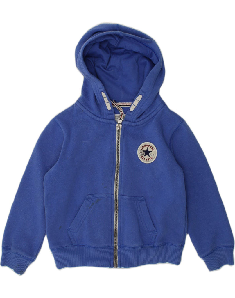 CONVERSE Boys Zip Hoodie Sweater 2-3 Years Blue Cotton | Vintage Converse | Thrift | Second-Hand Converse | Used Clothing | Messina Hembry 