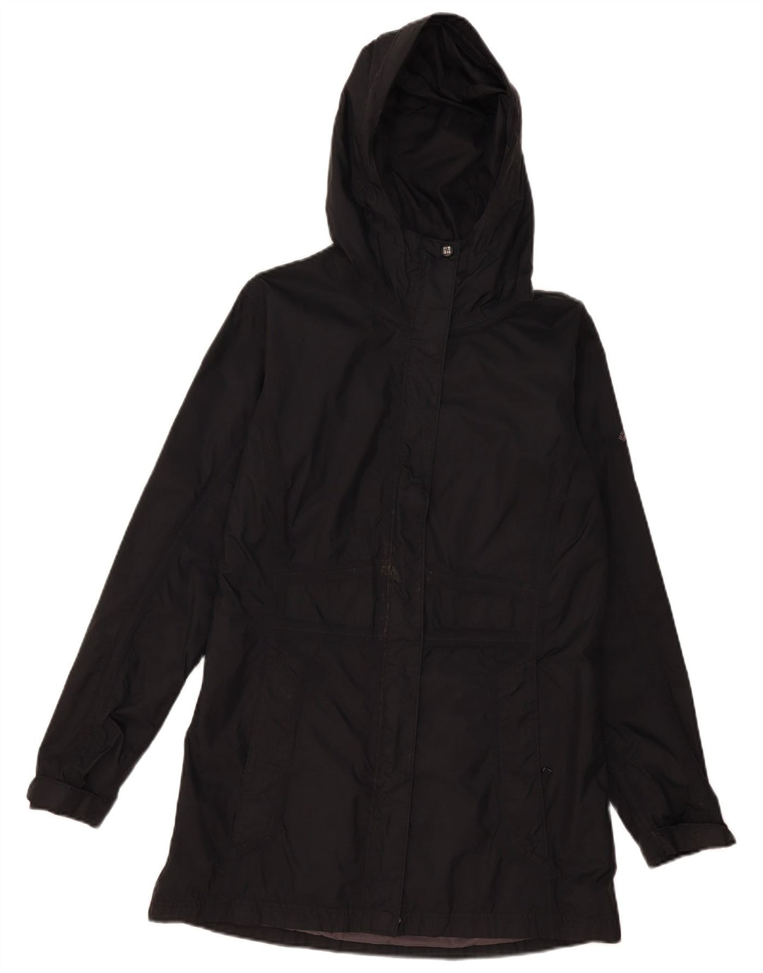 Columbia Womens Omni-Tech Hooded Rain Jacket UK 14 Medium Black Nylon