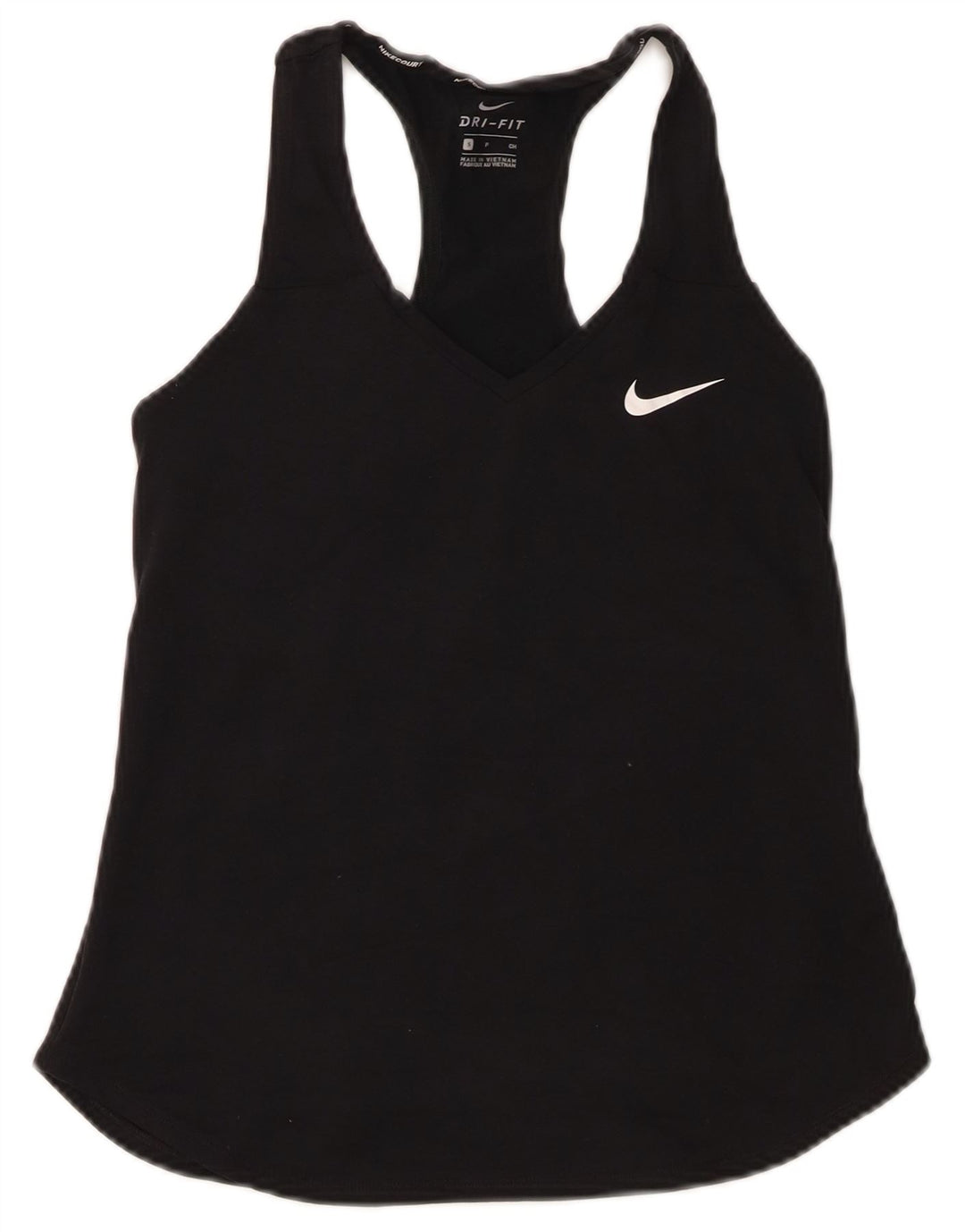Nike Womens Dri Fit Vest Top UK 8 Small Black