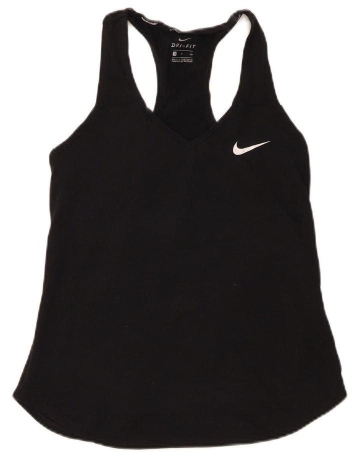 Nike Womens Dri Fit Vest Top UK 8 Small Black