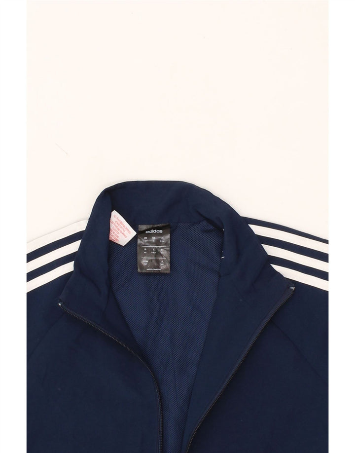 ADIDAS Boys Climalite Tracksuit Top Jacket 9-10 Years  Navy Blue Polyester Vintage Adidas and Second-Hand Adidas from Messina Hembry 