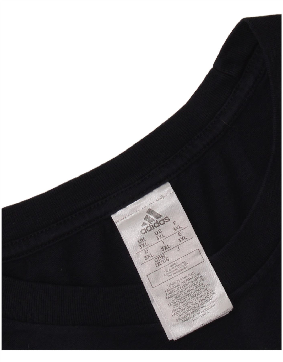 ADIDAS Mens Graphic T-Shirt Top 3XL Navy Blue Cotton