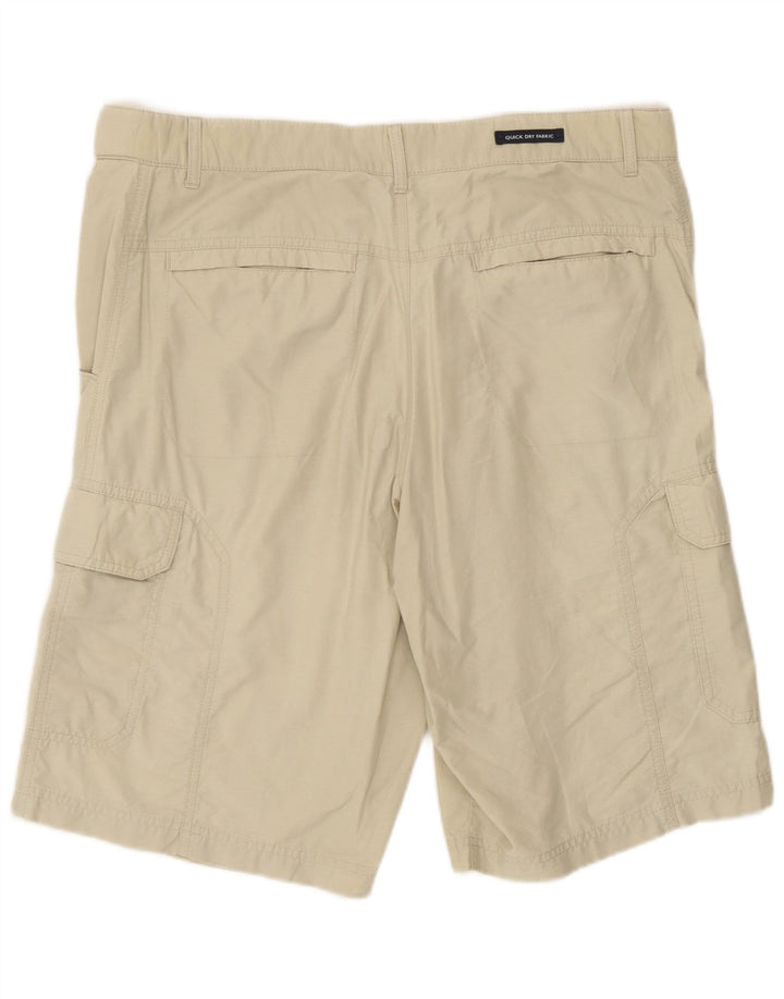 Marks & Spencer Mens Cargo Shorts W32 Medium Green Cotton