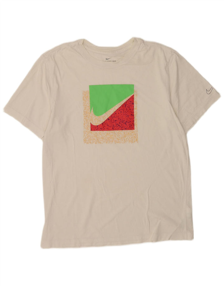 Nike Mens Graphic T-Shirt Top Large White Cotton