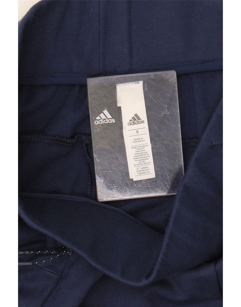 ADIDAS Womens Tracksuit Trousers UK 10 Small  Navy Blue Rayon Vintage Adidas and Second-Hand Adidas from Messina Hembry 