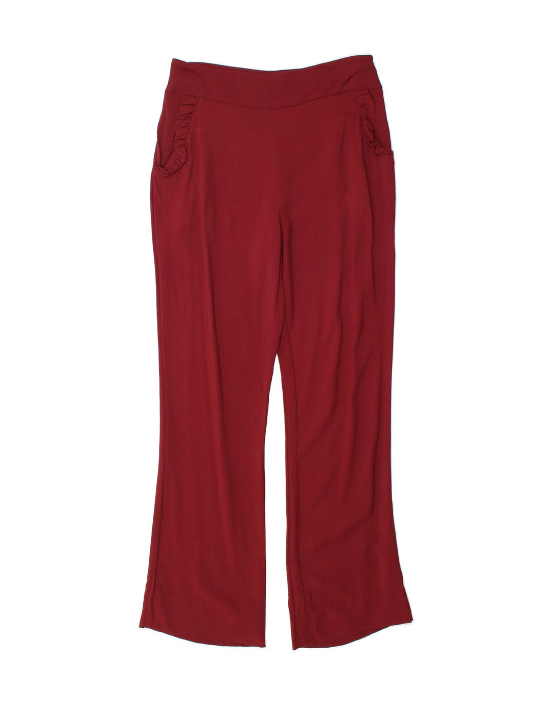 ZARA Womens Bootcut Casual Trousers Small W30 L30 Burgundy Vintage Zara and Second-Hand Zara from Messina Hembry 