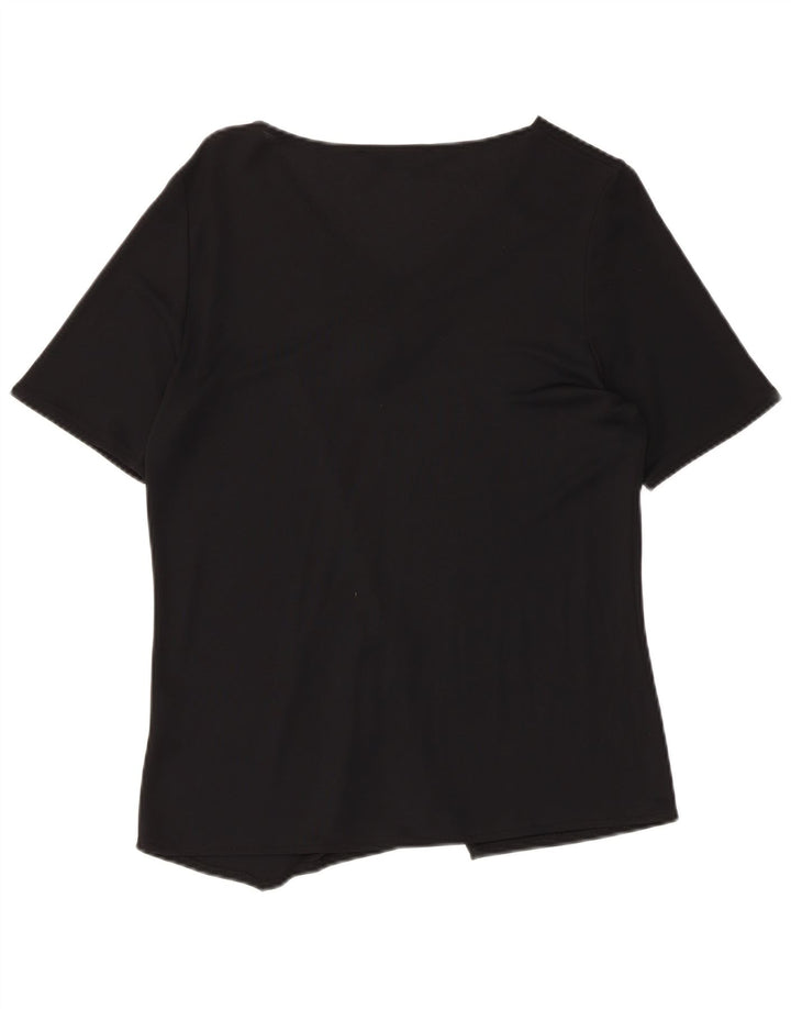 Renato Balestra Womens T-Shirt Top IT 42 Medium Black Viscose