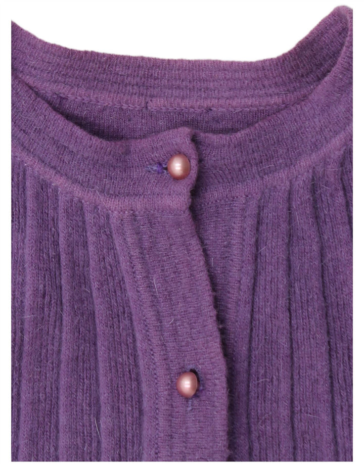 VINTAGE Womens Cardigan Sweater UK 14 Medium Purple