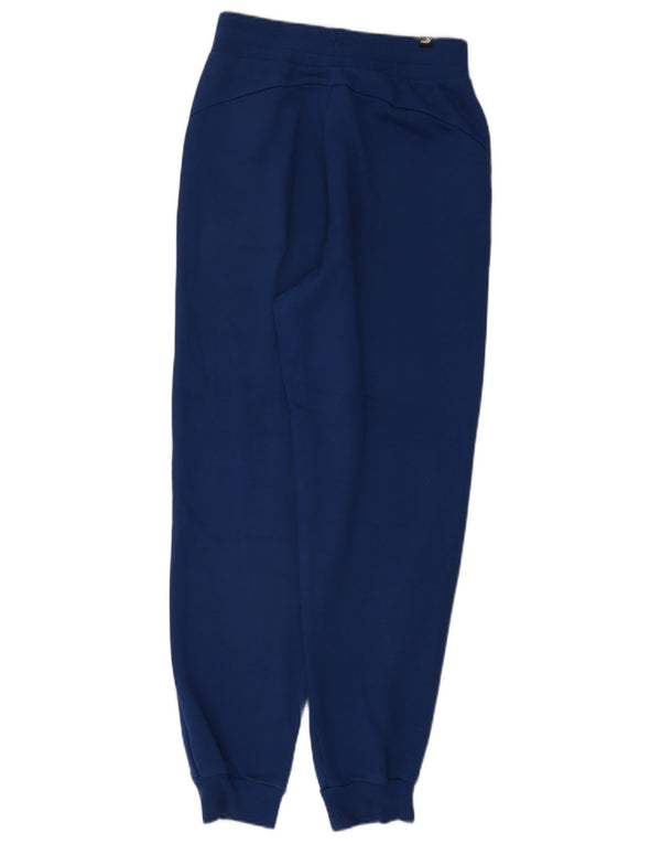 Puma Mens Tracksuit Trousers Joggers XS Blue Cotton