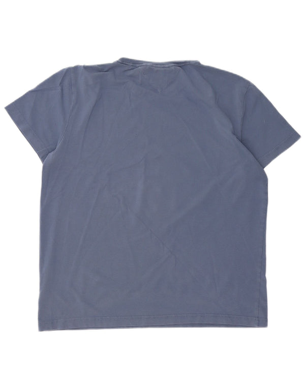 TOMMY HILFIGER Womens Slim Fit T-Shirt Top UK 18 XL Blue Cotton