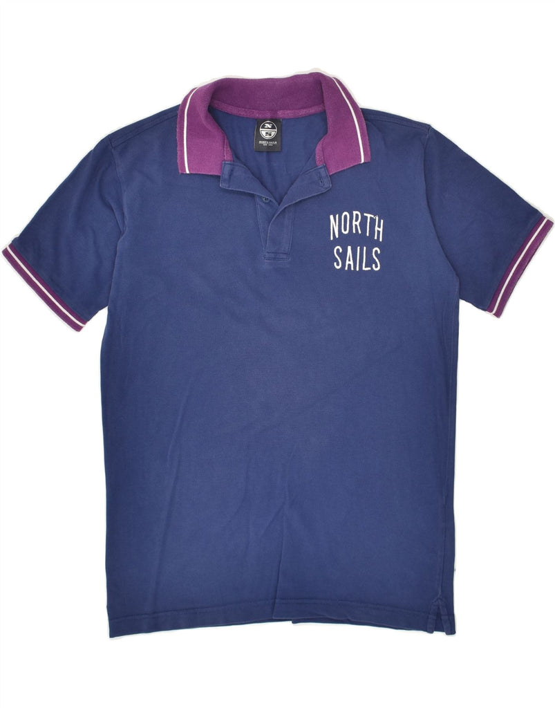 NORTH SAILS Boys Graphic Polo Shirt 13-14 Years Blue Cotton | Vintage North Sails | Thrift | Second-Hand North Sails | Used Clothing | Messina Hembry 