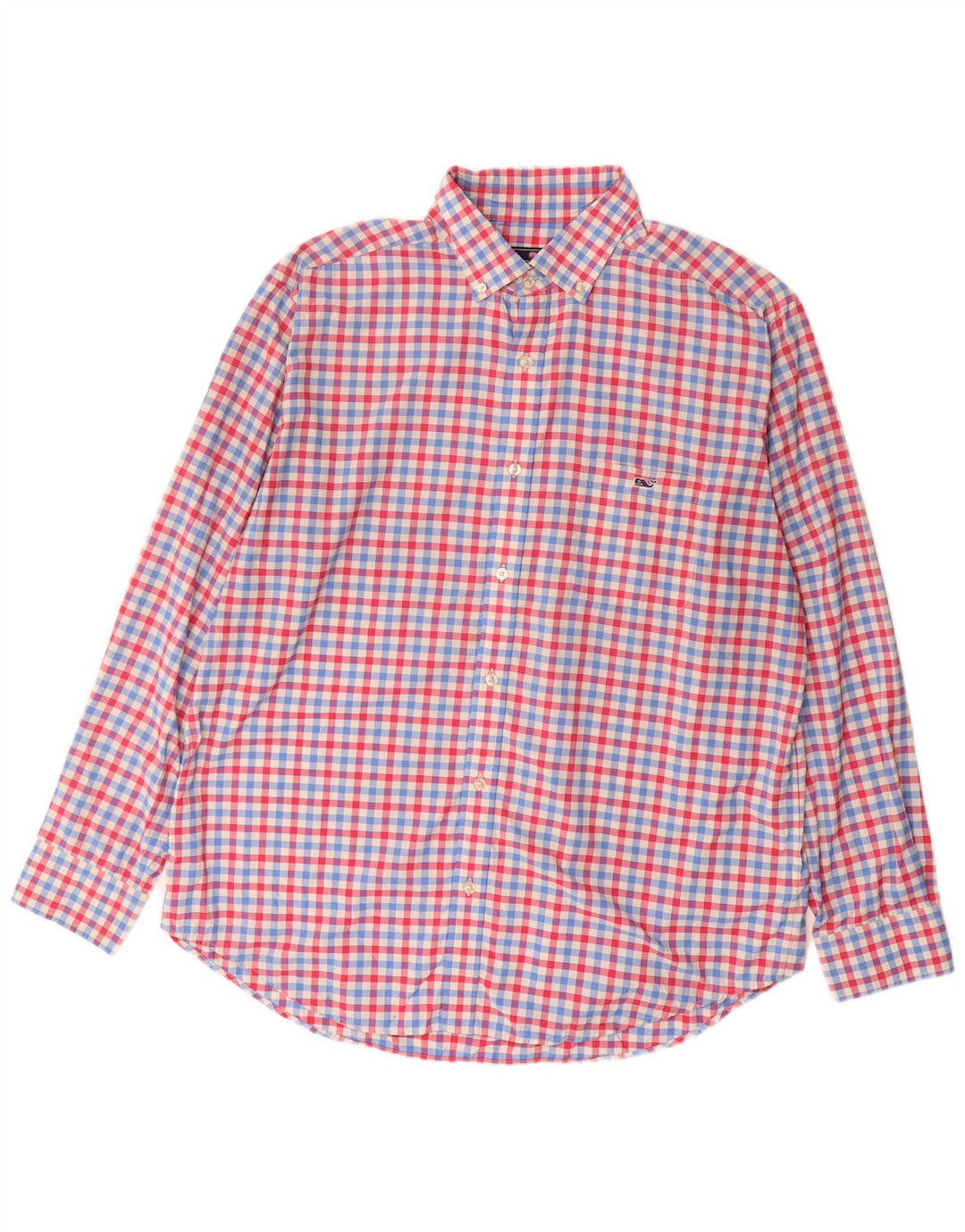 VINEYARD VINES Mens Classic Fit Shirt Large Multicoloured Gingham Nylon