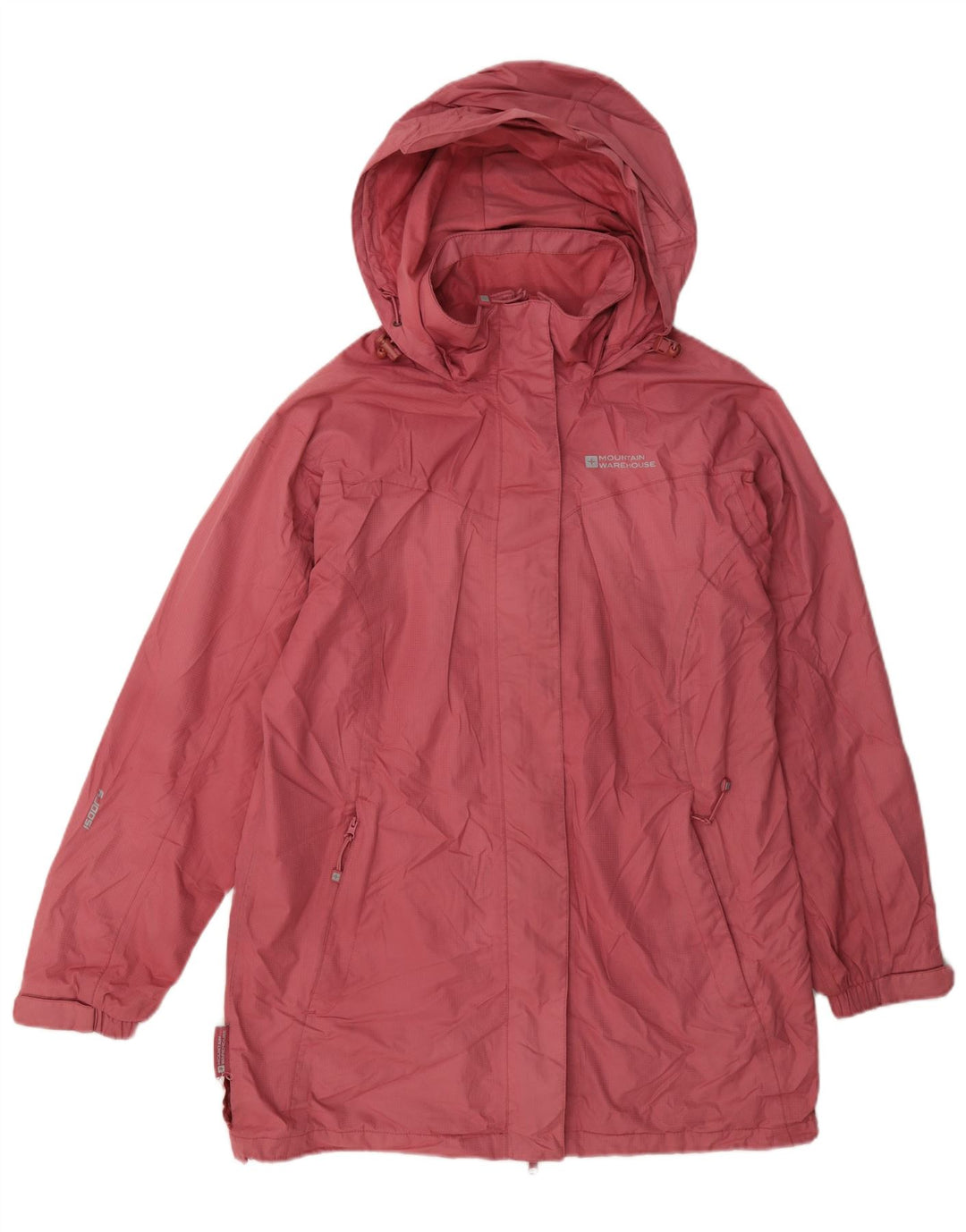 Mountain Warehouse Womens Hooded Raincoat UK 14 Large Pink Polyester