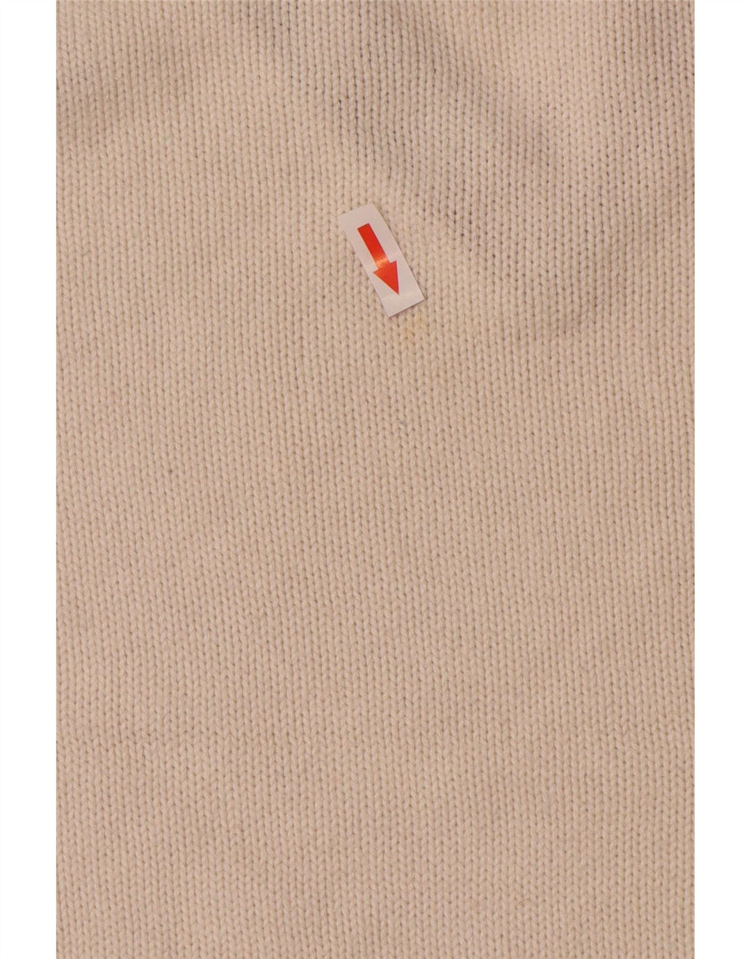 Tommy Hilfiger Mens V-Neck Jumper Sweater Medium Off White Cotton