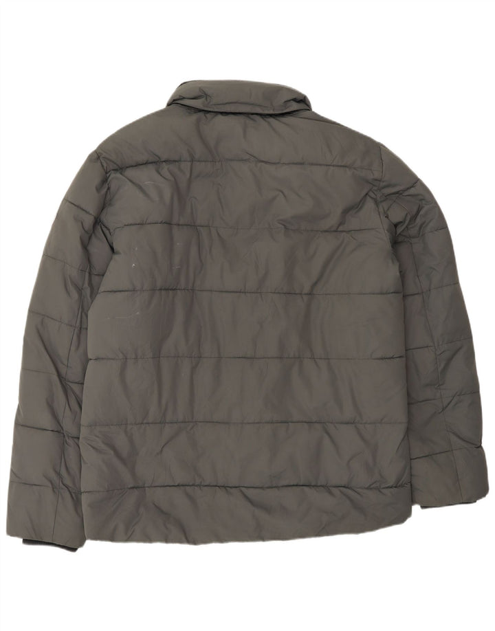 LOTTO Mens Hooded Padded Jacket UK 42 XL Grey Polyester