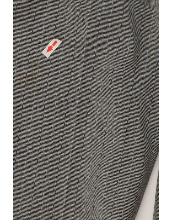 Marks & Spencer Womens Casual Trousers UK 12 Medium W30 L34 Grey Striped
