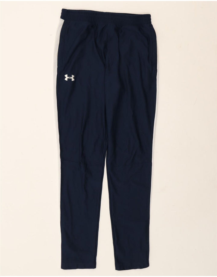 Under Armour Mens Tracksuit Trousers Medium Navy Blue Colourblock Polyester