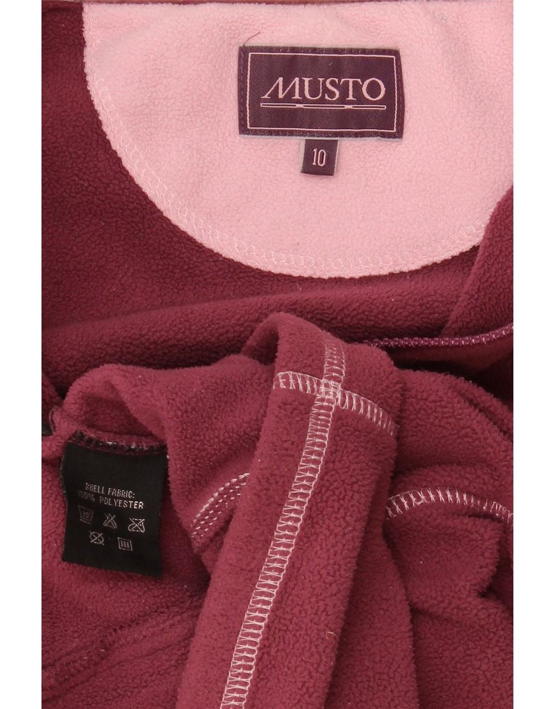 Musto Womens Fleece Jacket UK 10 Small Pink Polyester