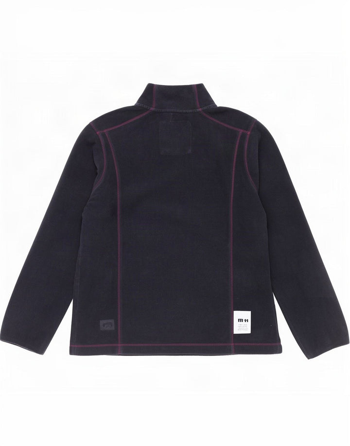 Weird Fish Womens Fleece Jacket UK 16 Large Navy Blue Polyester
