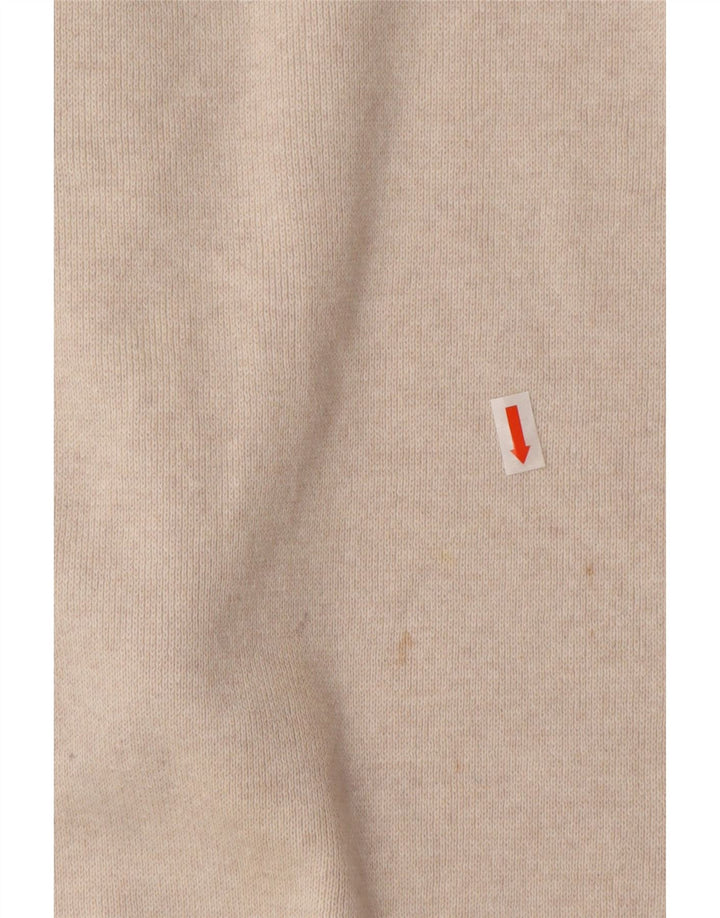 ZARA Mens Crew Neck Jumper Sweater Large Beige Cotton Vintage Zara and Second-Hand Zara from Messina Hembry 