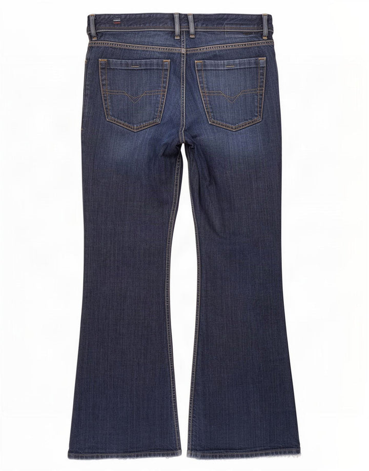 Diesel Mens Zathan Bootcut Jeans W32 L32 Blue Cotton