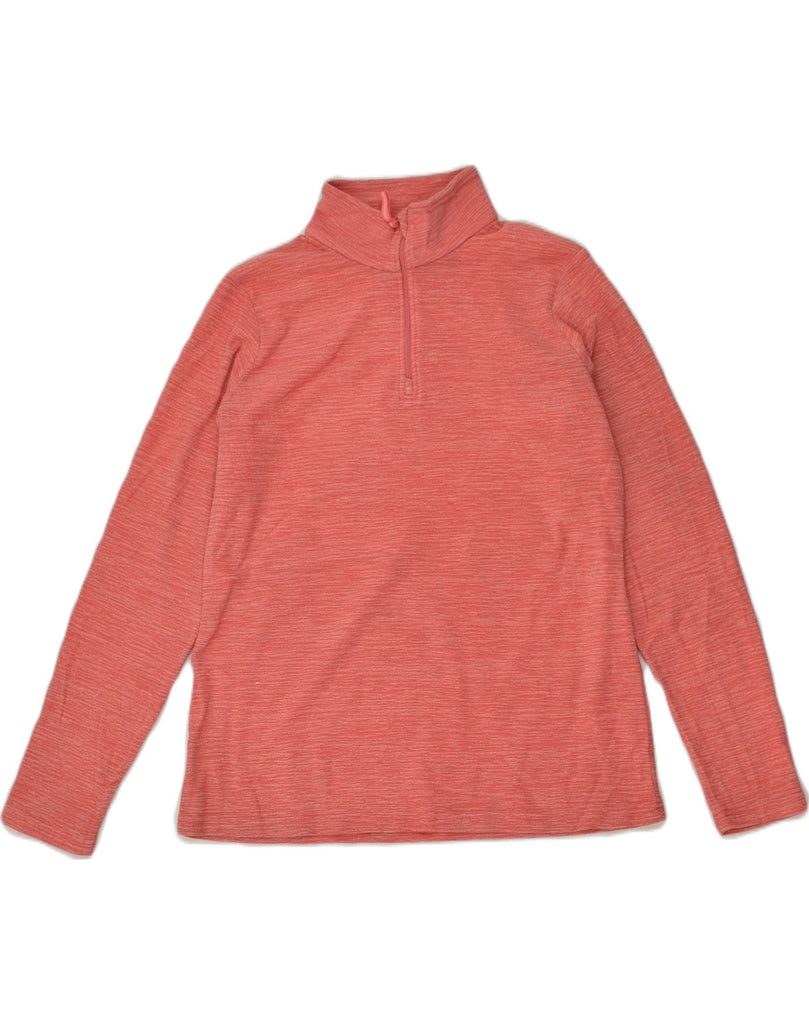 MOUNTAIN WAREHOUSE Womens Zip Neck Fleece Jumper UK 14 Large Red Pinstripe | Vintage Mountain Warehouse | Thrift | Second-Hand Mountain Warehouse | Used Clothing | Messina Hembry 